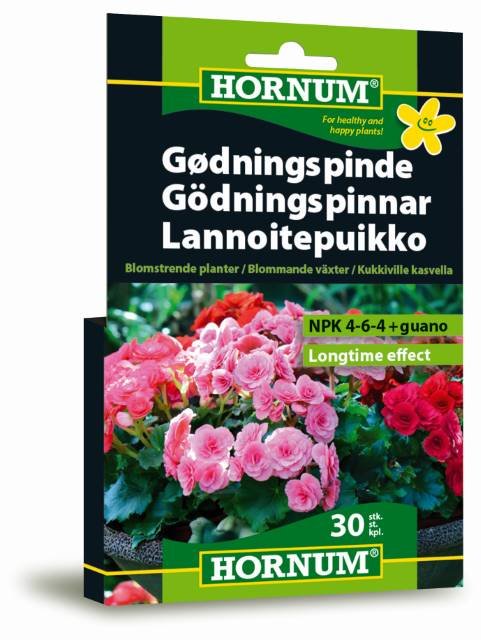 HORNUM Goedningspinde - blomst. planter, BD 30 stk.