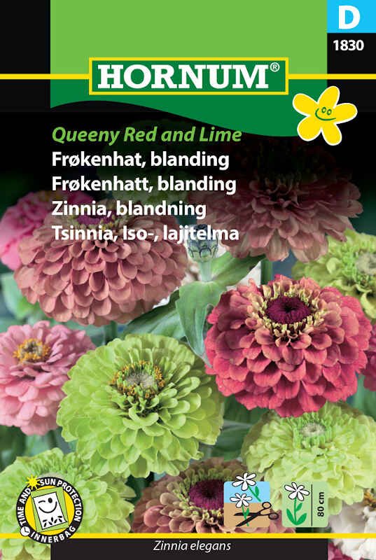 Frøkenhat frø - blanding Queeny Red and Lime