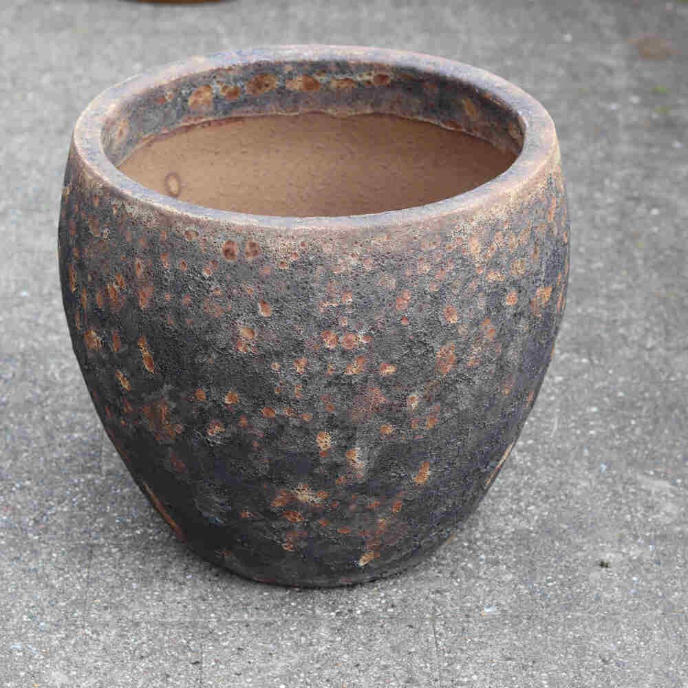Round Egg Pot Rust 46 cm