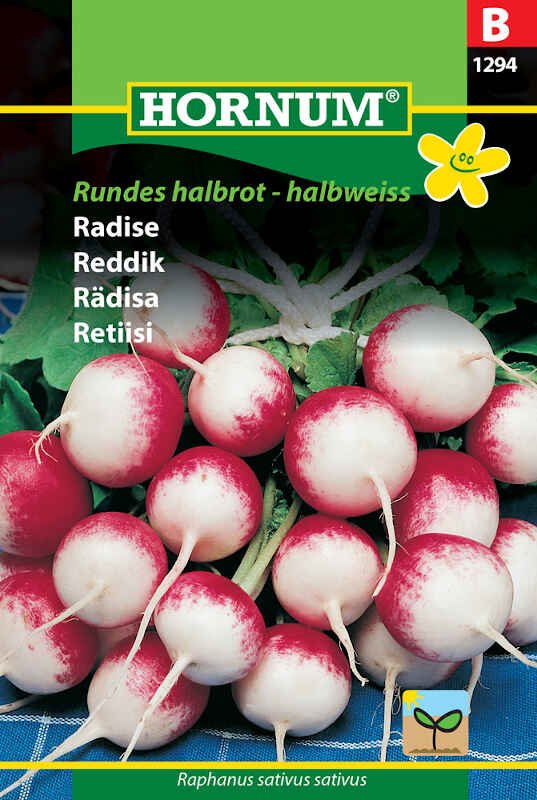 Radisefrø - Rundes halbrot-halbweiss